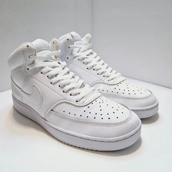 Nike Court Vision Mid Triple White Men's Shoes/Sneakers DC5466-100 Size 10 - Picture 8 of 11